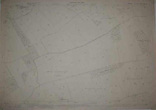 1:2500 Ordnance Survey Map, Yorkshire (East Riding) Sheet CXCII 13, Edition of 1910, Re-Surveyed in 1890, Revised in 1908, Reprint 25/45 Wa, Large-scale plan of the area between the villages of Wheldrake, Thorganby and Escrick, SE of York.