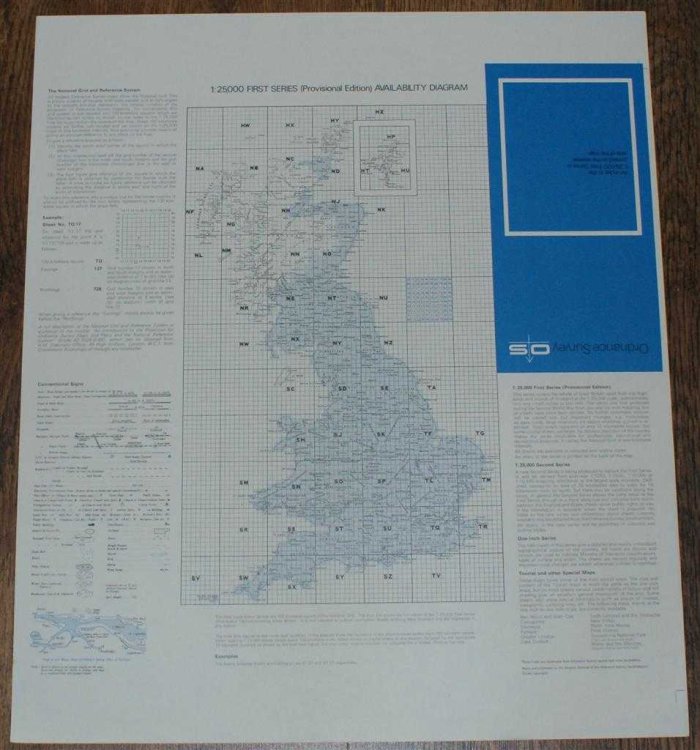 Ordnance Survey (OS) Map 1:25 000 First Series (Provisional Edition) Sheet SE06. Yorkshire, Hebden. Minor corrections to 1960.