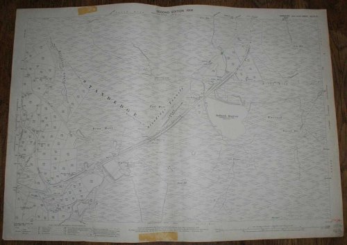 1:2500 Ordnance Survey Map, Yorkshire (West Riding) Sheet CCLIX.14. Second Edition 1906, Resurveyed in 1890, Revised in 1904, Reprint 25/23, 50/36. Standedge Tunnel, Manchester Road (A62) & Redbrook Reservoir