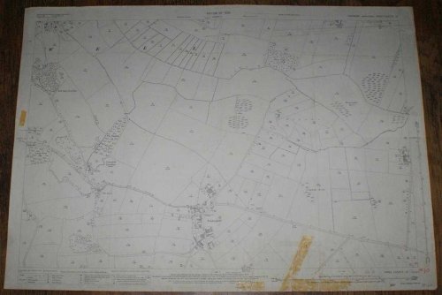 1:2,500 Ordnance Survey Map, Yorkshire (North Riding) Sheet LXXXVI.13. Edition of 1929, Re-Surveyed 1890, Revised 1928, Re-Levelled 1910, 100/29, Nosterfield and Area to North