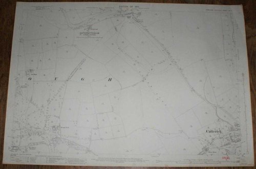 1:2,500 Ordnance Survey Map, Yorkshire (North Riding) Sheet LIV.3. Edition of 1913, Re-Surveyed 1891, Revised 1912, Re-Levelled 1910, 50/23, Catterick (part)and Area to NW