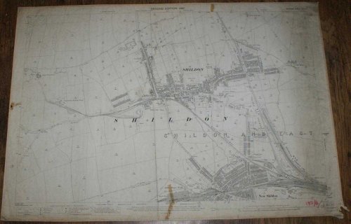 1:2,500 Ordnance Survey Map, Durham, Sheet XLII.11. Edition of 1897, Surveyed 1856, Revised 1896, 20/16, Shildon and New Shildon