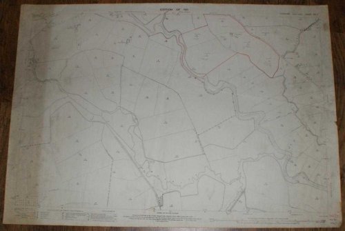 1:2,500 Ordnance Survey Map, Yorkshire (North Riding) Sheet CVI.7. Edition of 1911, Re-Surveyed 1890, Revised 1910, 30/41, Area West of Brawby with River Rye