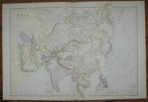 1884 Blackie's Map of Asia