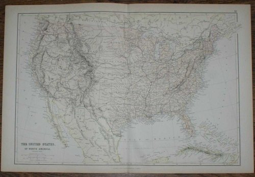 1884 Blackie's Map of The United States of North America
