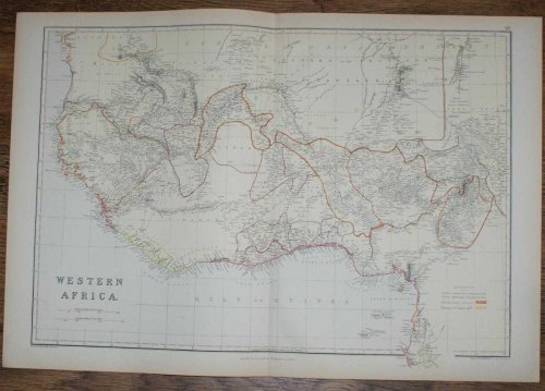 1884 Blackie's Map of Western Africa