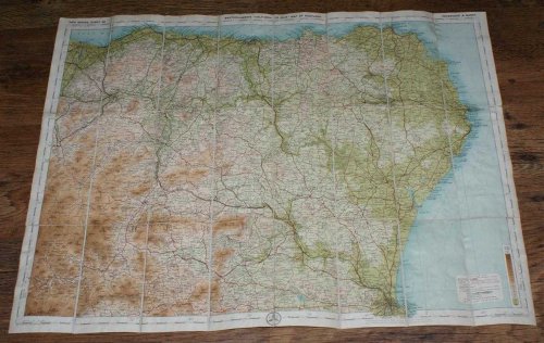 Peterhead & Banff - Bartholomew's New Reduced Survey of Scotland, Sheet 22, Half Inch to Mile, Coloured for Tourists and Cyclists