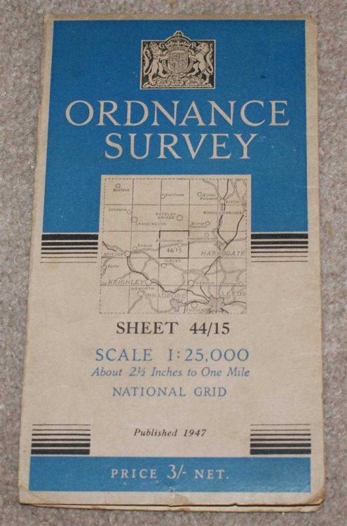 Image for Sheet 44/15 - covering Blubberhouses and Fewston, Scale 1:25,000 Sheet 44/15 - covering Blubberhouses and Fewston, Scale 1:25,000
