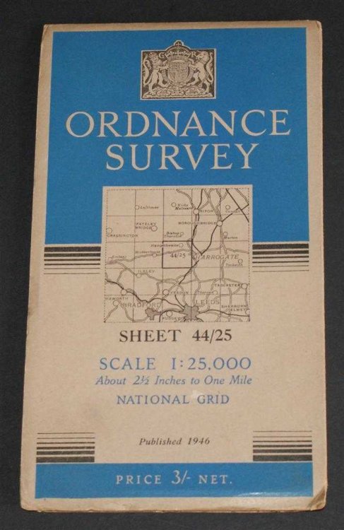Map Sheet 44/25 - covering Hampsthwaite and Scargill Reservoir, Scale 1:25,000