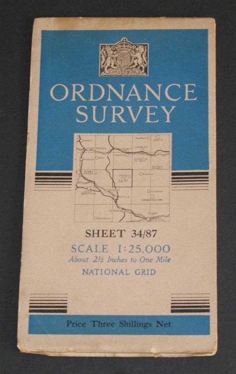 Map Sheet 34/87 - covering Horton in Ribblesdale, Pen-y-ghent and Halton Gill, Scale 1:25,000