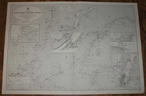 Nautical Chart No. 2469, Schleswig-Hostein, Der Nord - Ostee Kanal, various scales