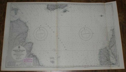 Nautical Chart No. 2199: British Isles - North Channel, Northern Part. From Admiralty surveys to 1964. Additions and corrections to 1965. Scale 1:75,000.