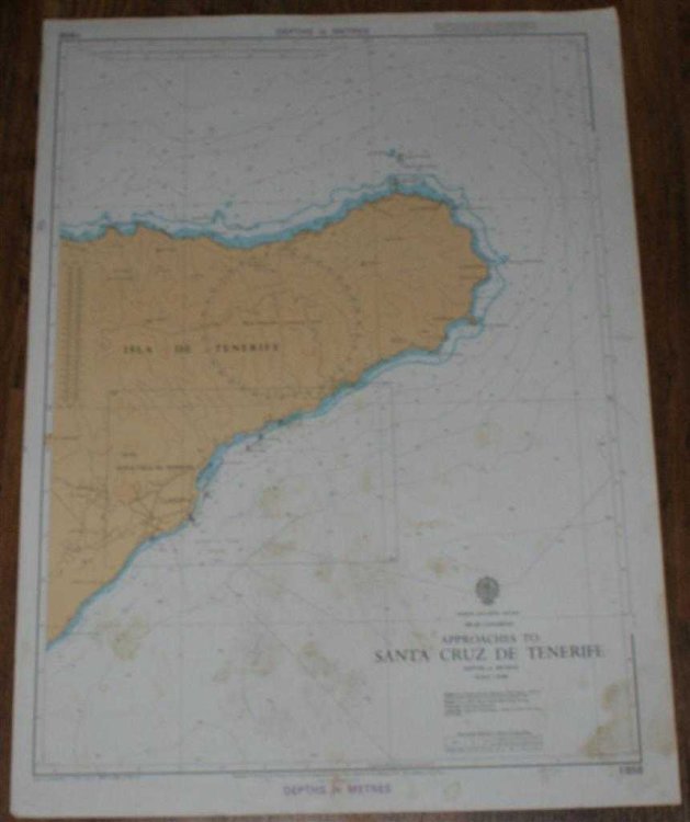 Nautical Chart No. 1858 North Atlantic Ocean - Islas Canarias, Approaches to Santa Cruz de Tenerife
