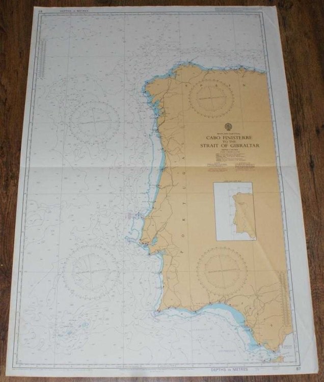 Nautical Chart No. 87 Spain and Portugal - Cabo Finisterre to the Strait of Gibraltar