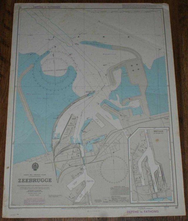 Nautical Chart No. 97 North Sea - Belgian Coast, Zeebrugge