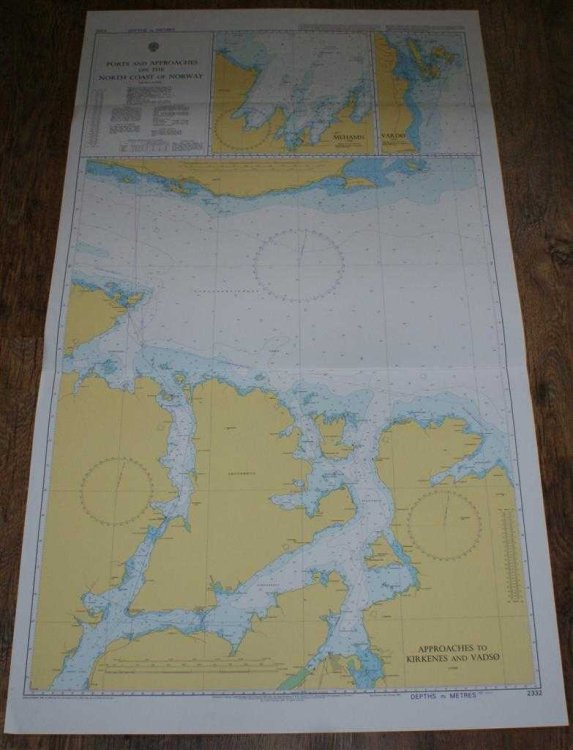 Nautical Chart No. 2332 Ports and Approaches on the North Coast of Norway - Mehamn, Vardo, Kirkenes and Vadso
