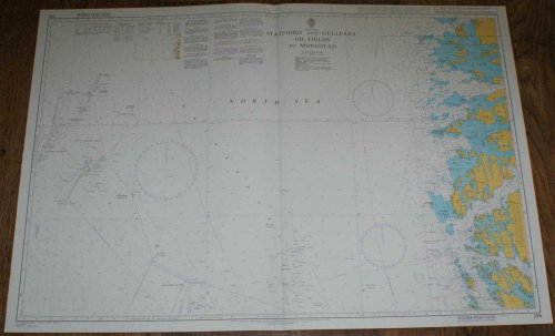 Nautical Chart No. 299 North Sea, Statfjord and Gullfaks Oil Fields to Mongstad