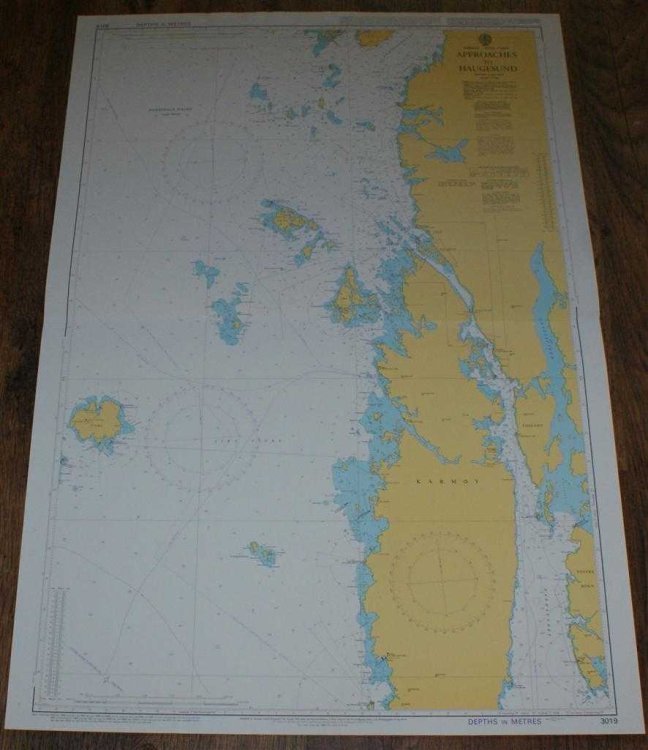 Nautical Chart No. 3019 Norway - West Coast, Approaches to Haugesund