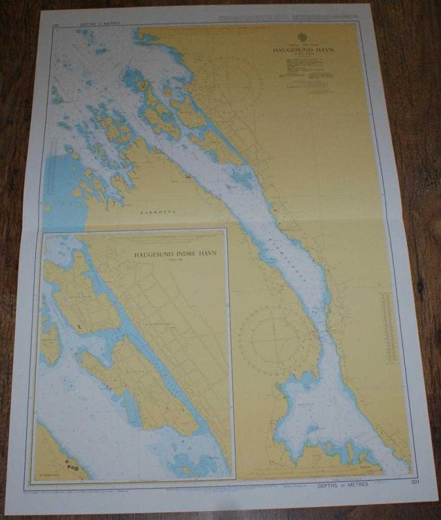 Nautical Chart No. 301 Norway - West Coast, Haugesund Havn