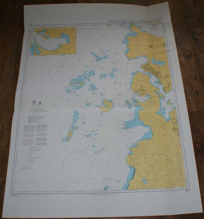 Nautical Chart No. 3001 Norway - West Coast, Risavika and Approaches