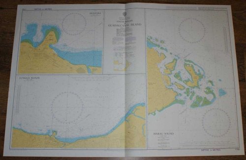 Nautical Chart No. 1750 South Pacific Ocean - Solomon Islands, Anchorages in Guadalcanal Island