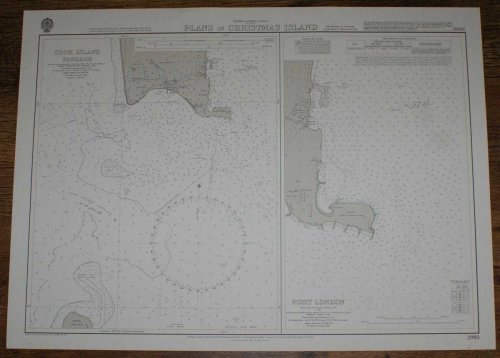Nautical Chart No. 2993 Central Pacific Ocean - Plans in Christmas Island
