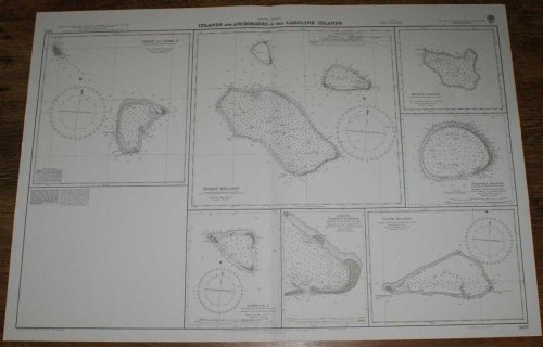 Nautical Chart No. 909 Pacific Ocean - Islands and Anchorages in the Caroline Islands