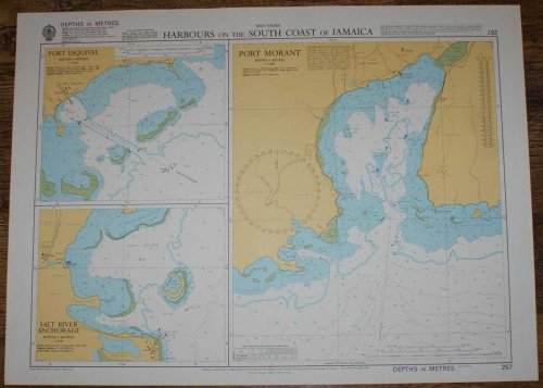 Nautical Chart No. 257 West Indies - Harbours on the South Coast of Jamaica