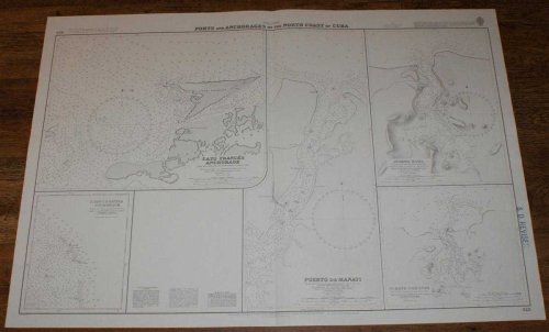Nautical Chart No. 425 West Indies - Ports and Anchorages on the North Coast of Cuba