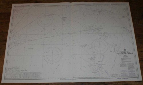 Nautical Chart No. 278 North Sea Offshore Charts - Sheet 5 with Oil & Gas Fields