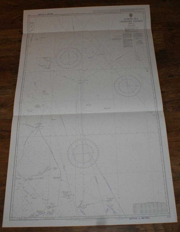 Nautical Chart No. 274 North Sea Offshore Charts - Sheet 6 with Oil & Gas Fields