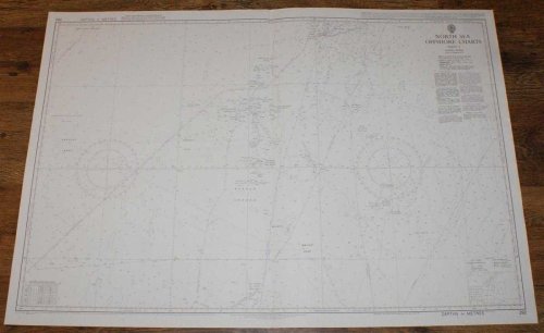 Nautical Chart No. 292 North Sea Offshore Charts - Sheet 3 with Oil & Gas Fields
