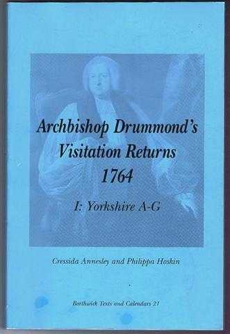 Archbishop Drummond's Visitation Returns 1764, I Yorkshire A-G, Borthwick Texts and Calendars 21.