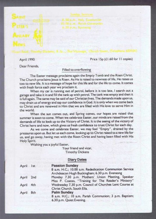 Saint Peter's Anlaby News & York Diocesan Leaflet - April 1990