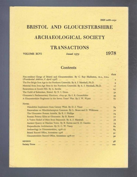 Transactions of the Bristol and Gloucestershire Archaeological Society for 1978, Volume XCVI (96)