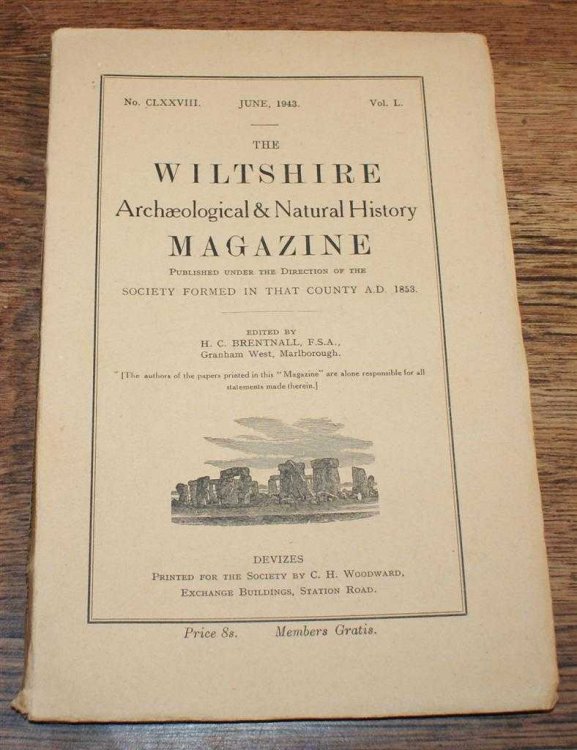 The Wiltshire Archaeological & Natural History Magazine. No. CLXXVIII (178),Volume L (50), June 1943