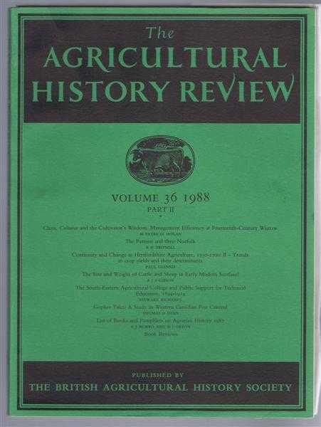 The Agricultural History Review, Volume 36 1988, Part II: