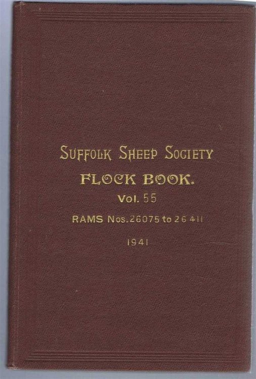 Suffolk Sheep Society Flock Book, Volume LV (55) 1941, Rams Nos. 26075 to 26411