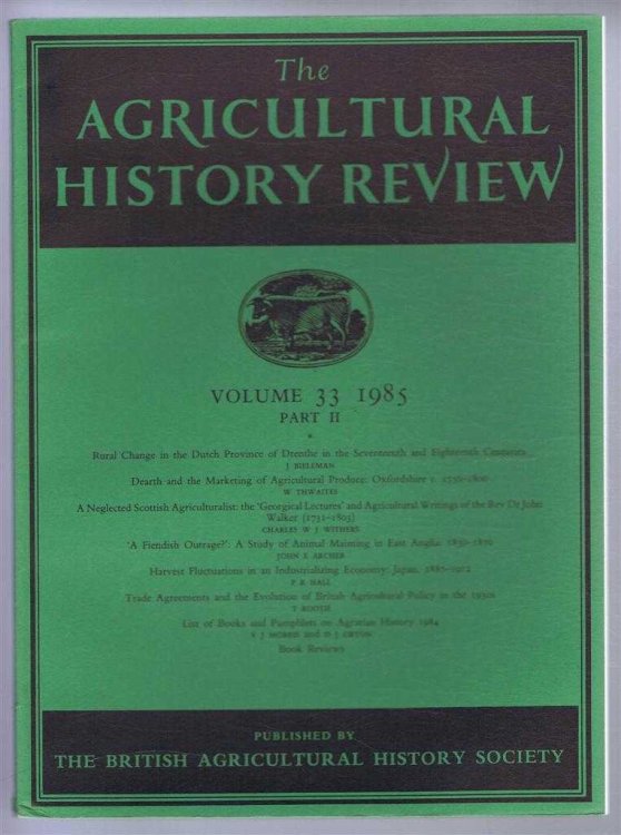 The Agricultural History Review Volume 33 1985 Part II