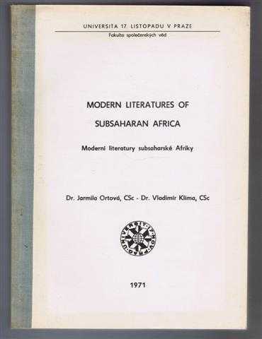 Modern Literatures of Subsaharan Africa, Moderni literatury subsaharske Afriky