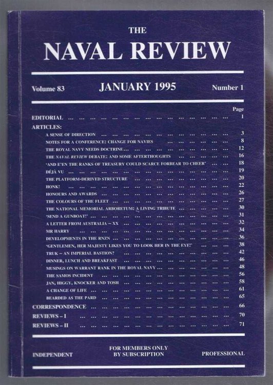 The Naval Review. Vol. 83 No. 1. January 1995