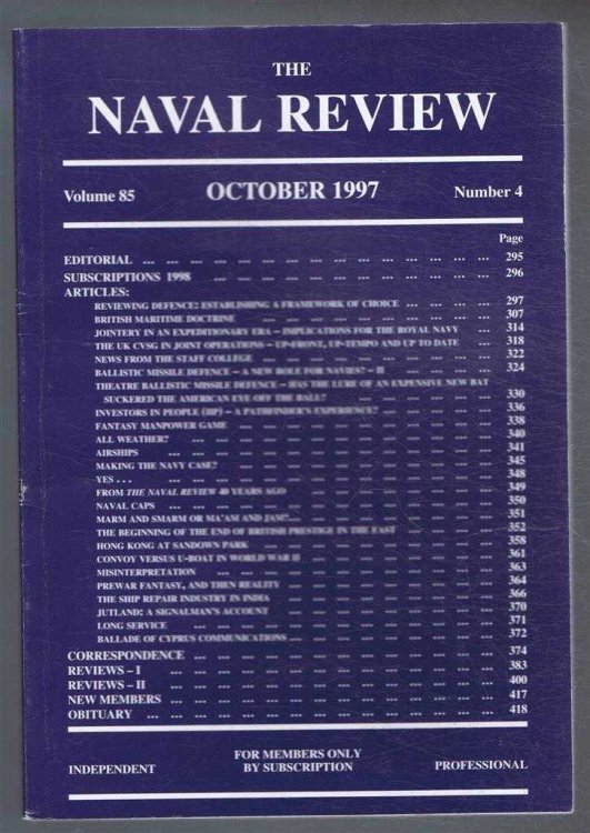 The Naval Review. Vol. 85 No. 4. October 1997