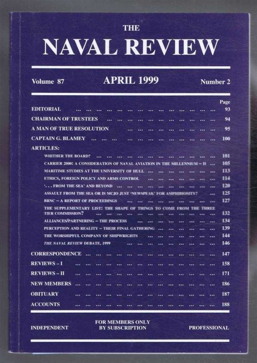 The Naval Review. Vol. 87 No. 2. April 1999