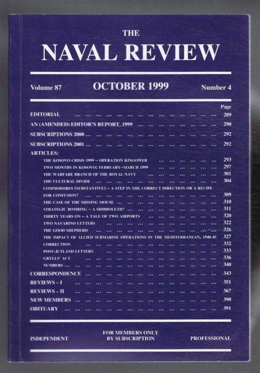 The Naval Review. Vol. 87 No. 4. October 1999