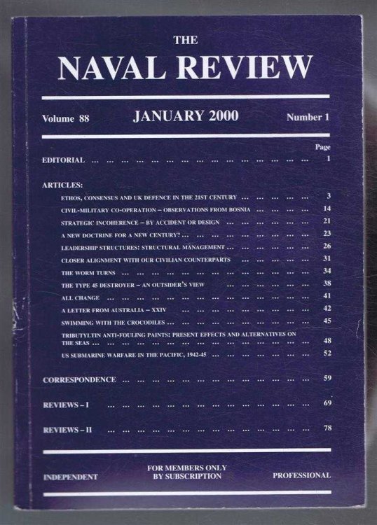 The Naval Review. Vol. 88 No. 1. January 2000