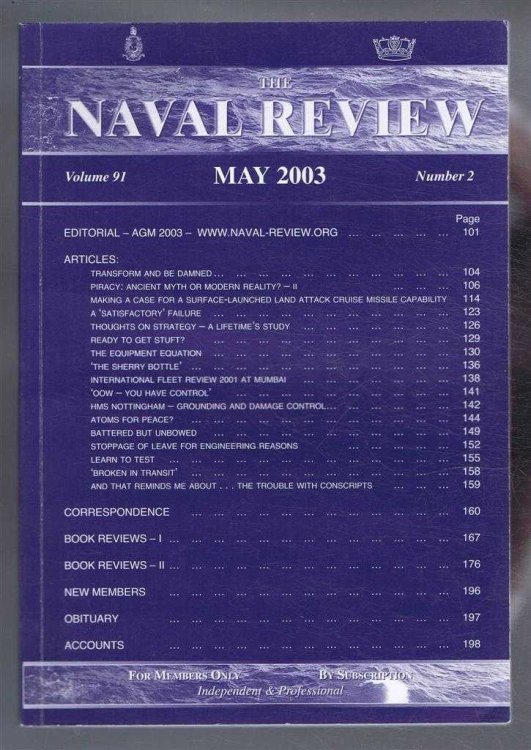 Image for The Naval Review. Vol. 91 No. 2. May 2003 The Naval Review. Vol. 91 No. 2. May 2003