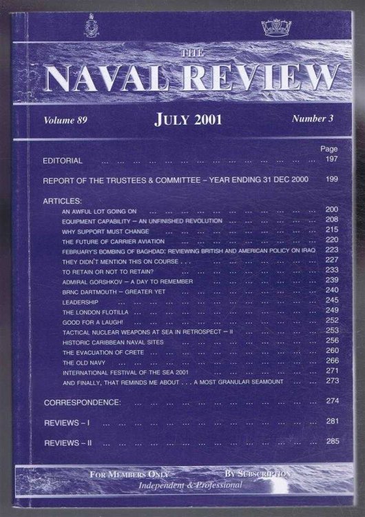 Image for The Naval Review. Vol. 89 No. 3. July 2001 The Naval Review. Vol. 89 No. 3. July 2001