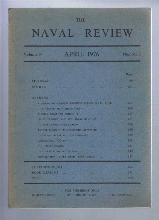 The Naval Review, April 1976, Volume 64 No. 7