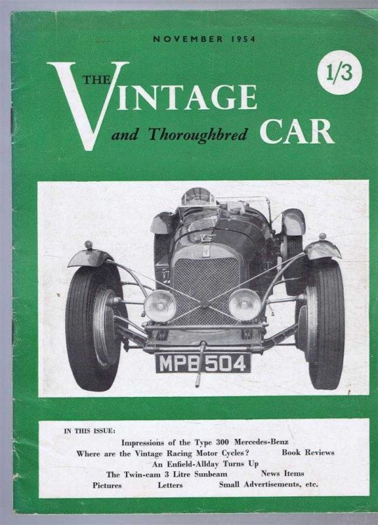 Image for The Vintage and Thoroughbred Car, November 1954, Vol. 2 No. 22 The Vintage and Thoroughbred Car, November 1954, Vol. 2 No. 22