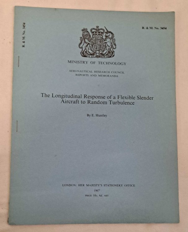 The Longitudinal Response of a Flexible Slender Aircraft to Random Turbulence. Ministry of Technology Aeronautical Research Council Reports and Memorandum No. 3454